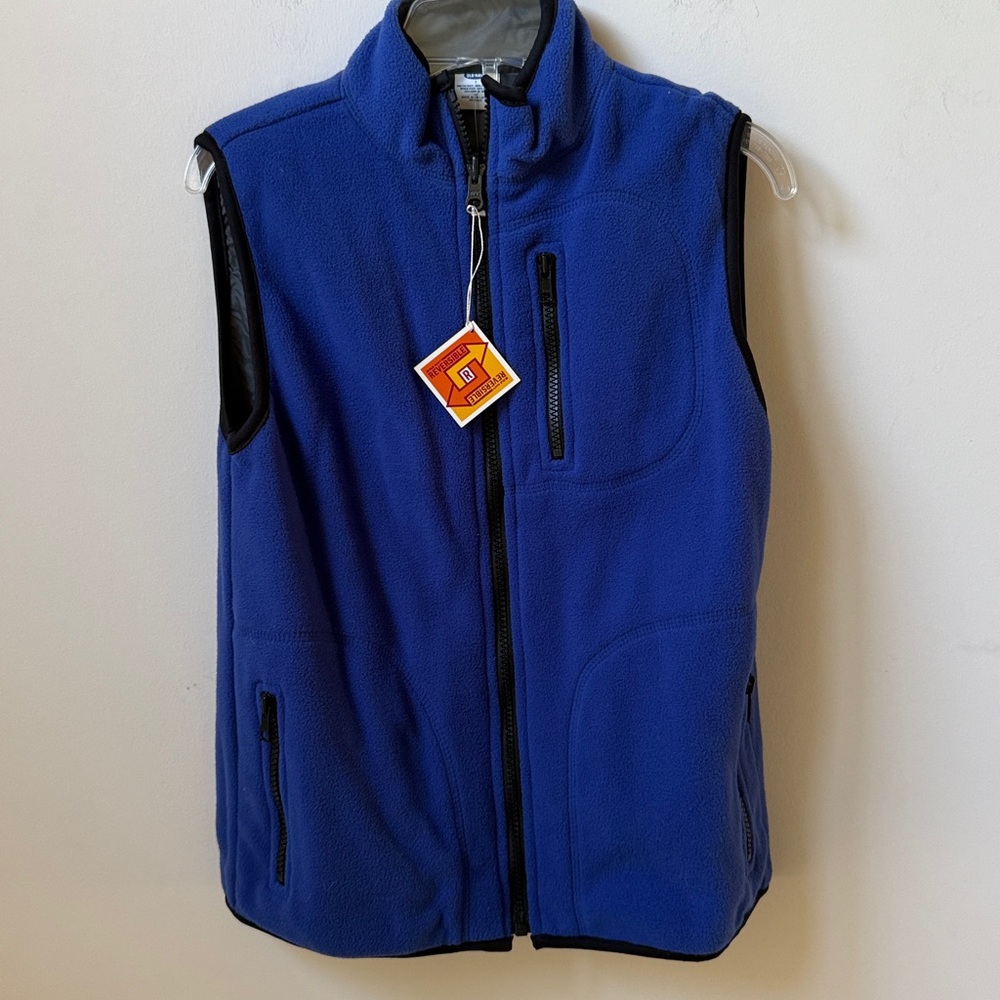 Old Navy Bright Blue Reversible To Gray Vest NWT Boy’s Size 7